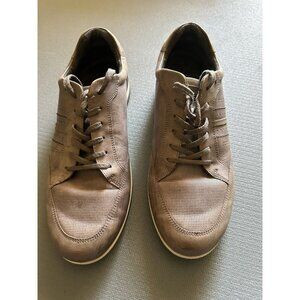 Ecco Hayden Men’s Gray Sneaker Lace Up Leather Men’s Size 10 EU 44